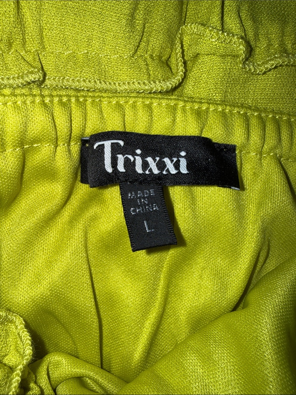 Trixxi Neon Lime Tiered Mini Dress - Picture 6 of 6